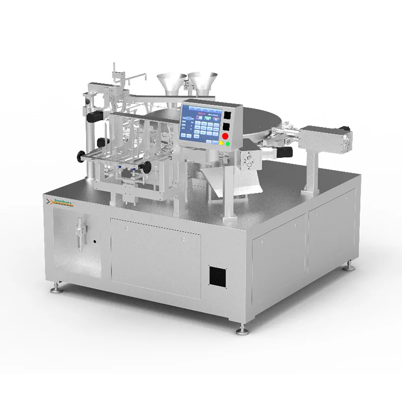 Machine d'emballage rotative doypack à 6 stations