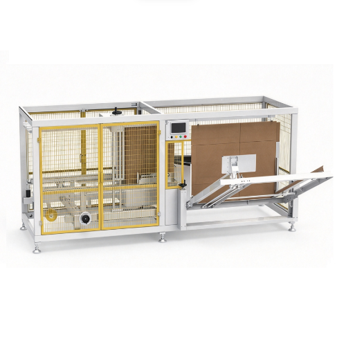 Machine robotique de montage de cartons à double bac