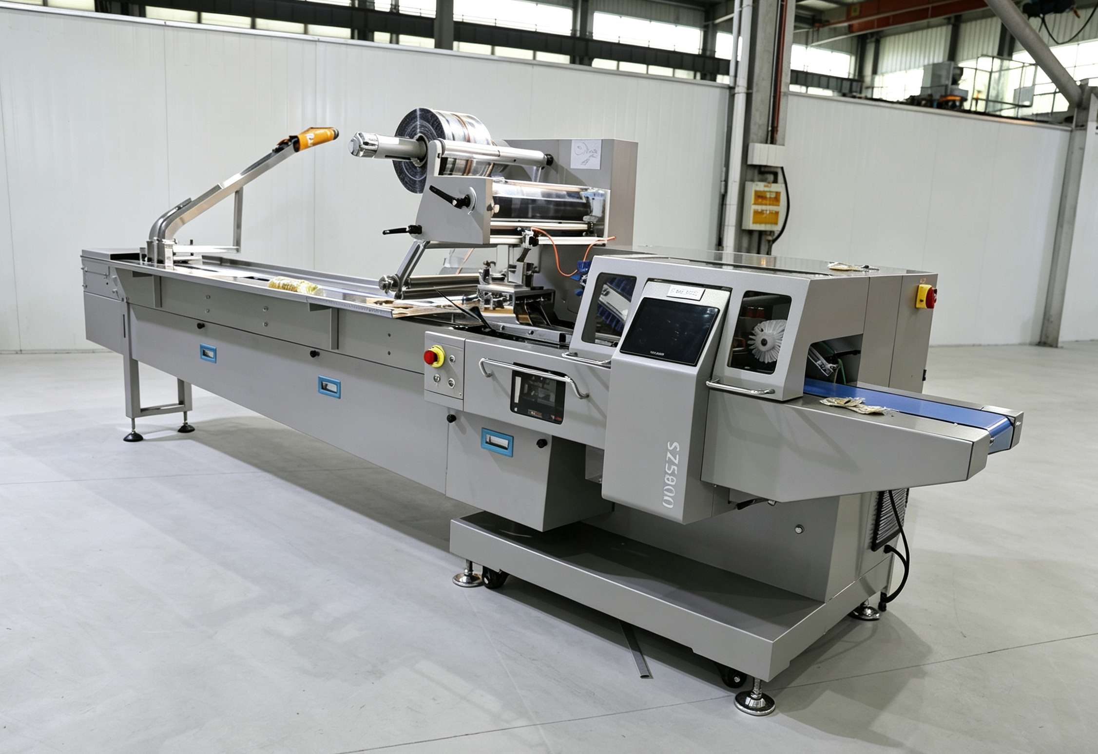 Machine d'emballage à flux horizontal pour produits de boulangerie, médicaux et de quincaillerie