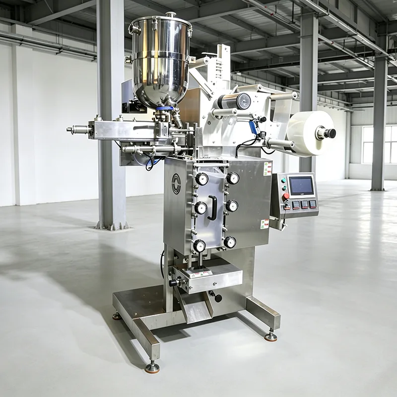 Machine à emballer liquide verticale à trois joints latéraux